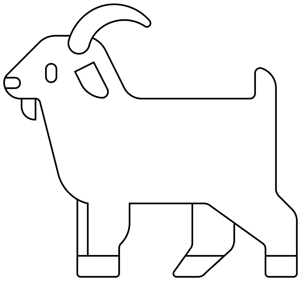 Desenho de Cabras para colorir e imprimir: número 11