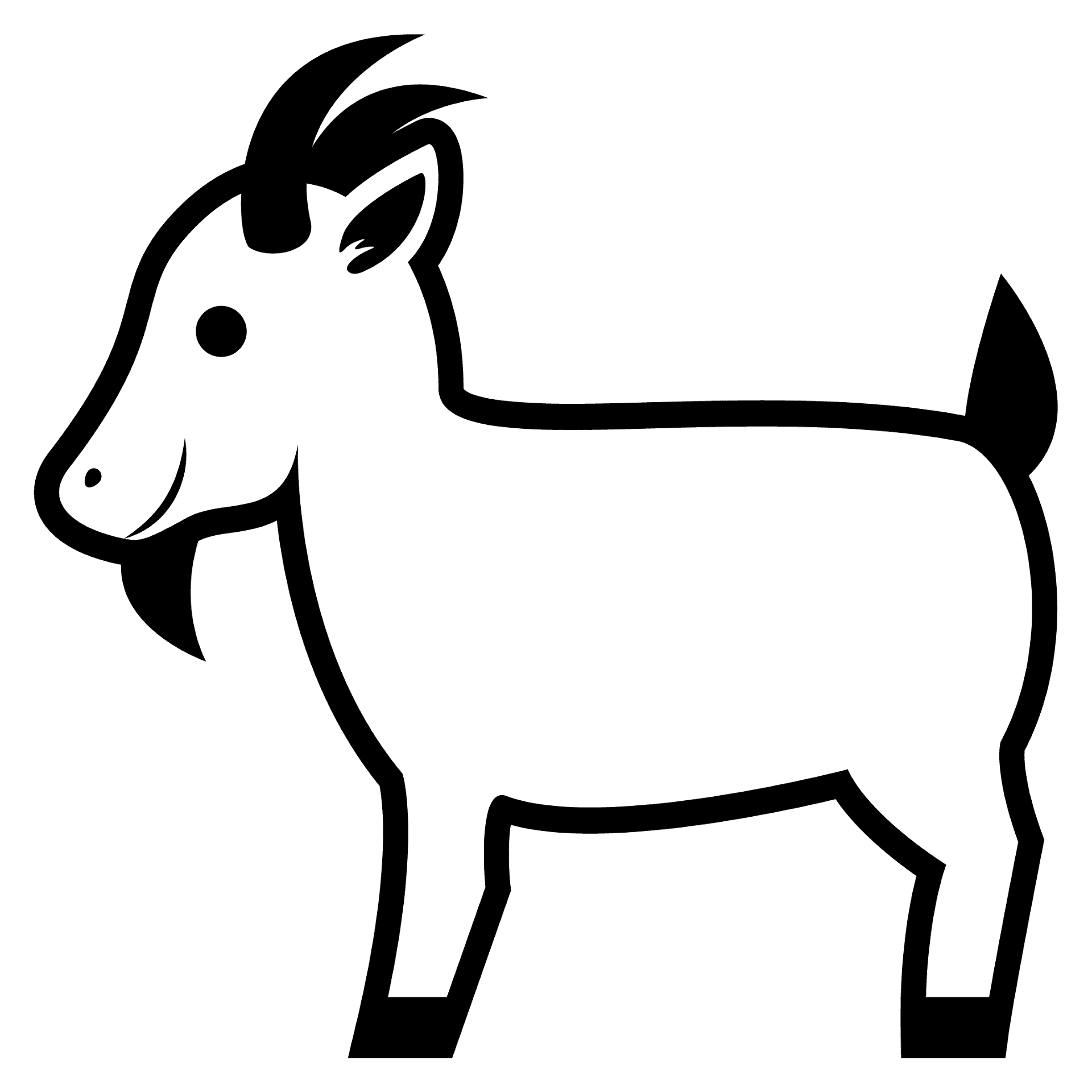 Desenho de Cabras para colorir e imprimir: número 12