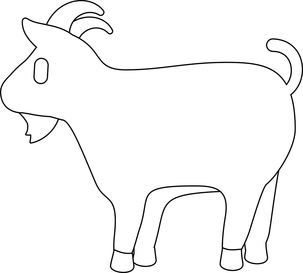 Desenho de Cabras para colorir e imprimir: número 13