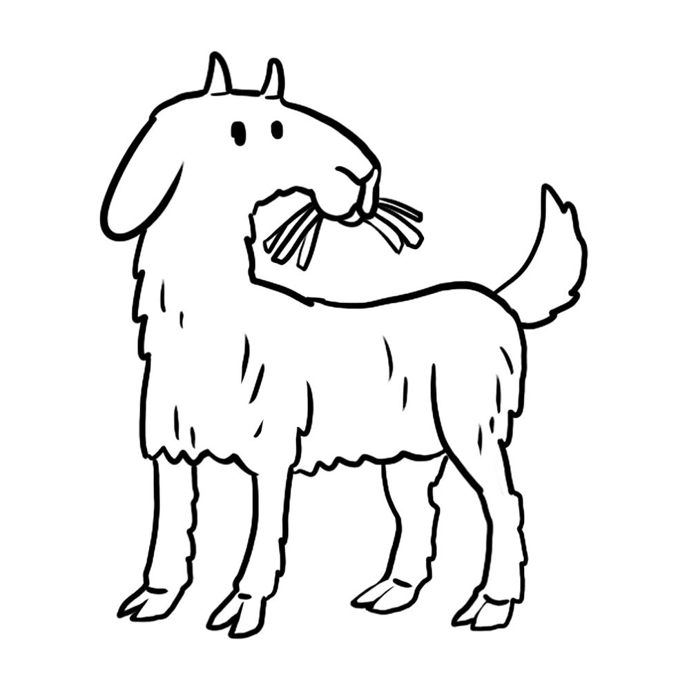 Desenho de Cabras para colorir e imprimir: número 14