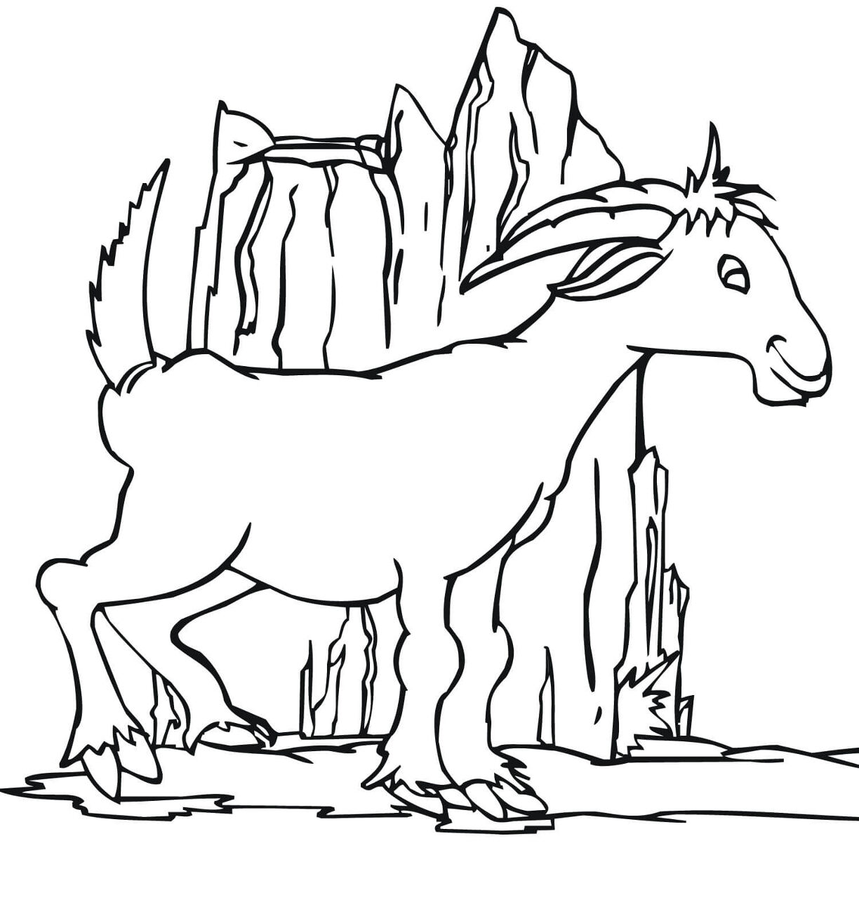 Desenho de Cabras para colorir e imprimir: número 28