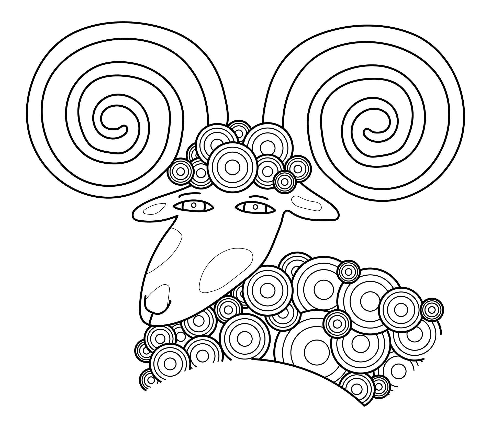 Desenho de Cabras para colorir e imprimir: número 41