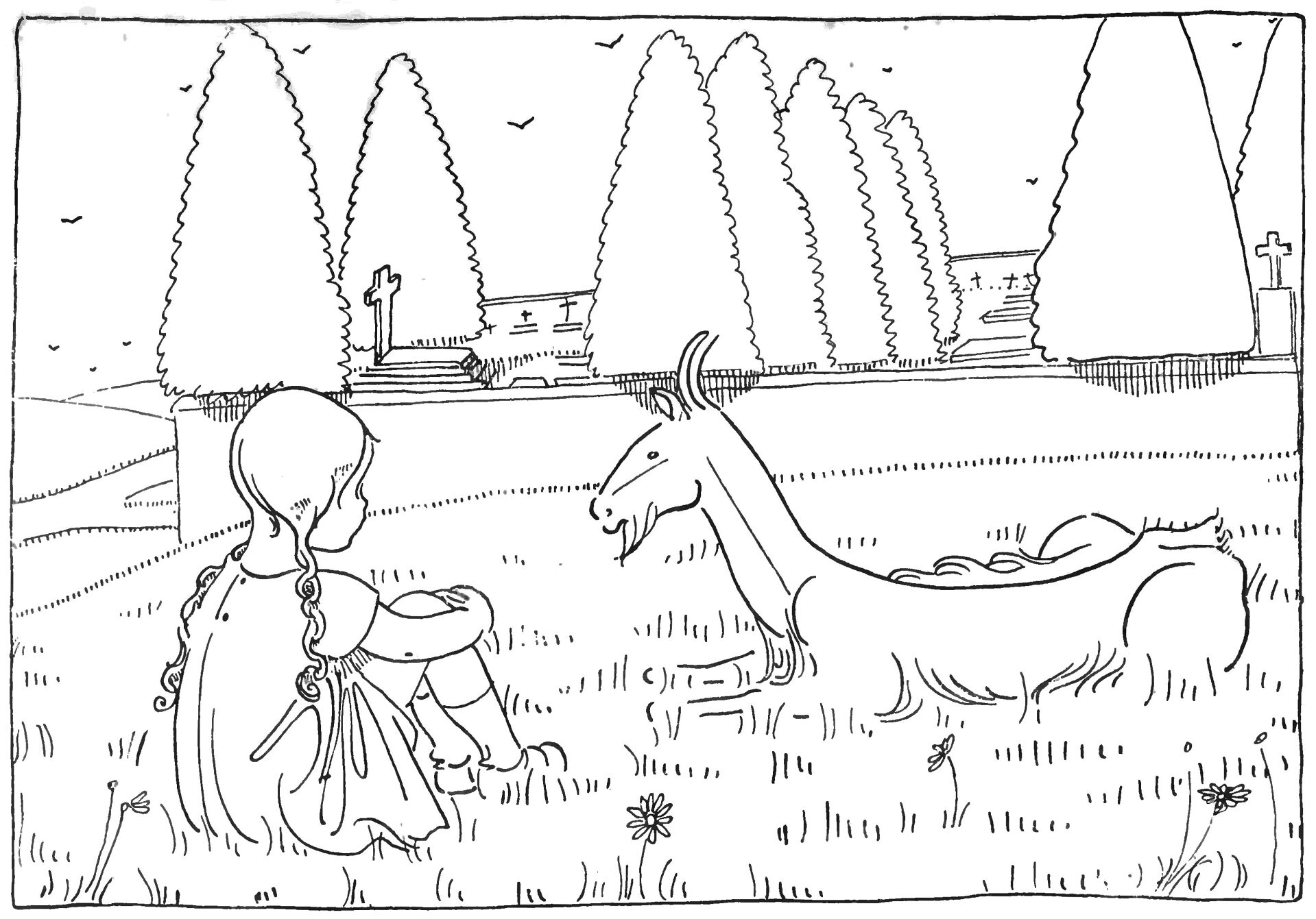 Desenho de Cabras para colorir e imprimir: número 44
