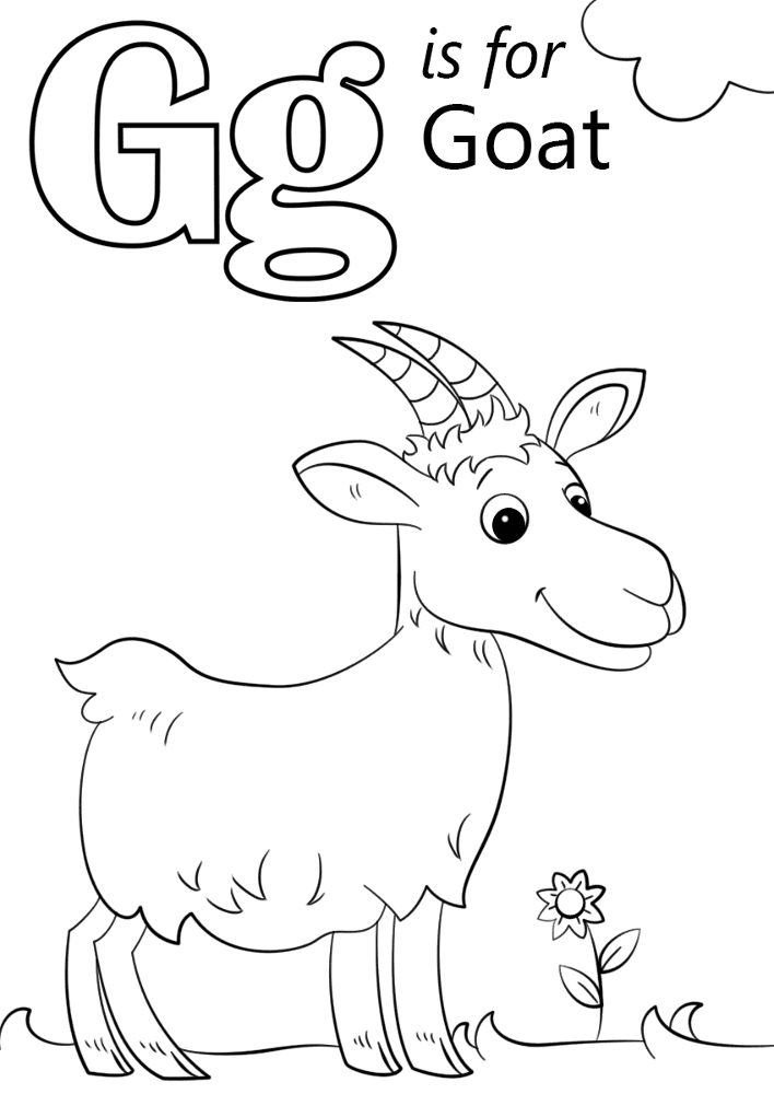 Desenho de Cabras para colorir e imprimir: número 47