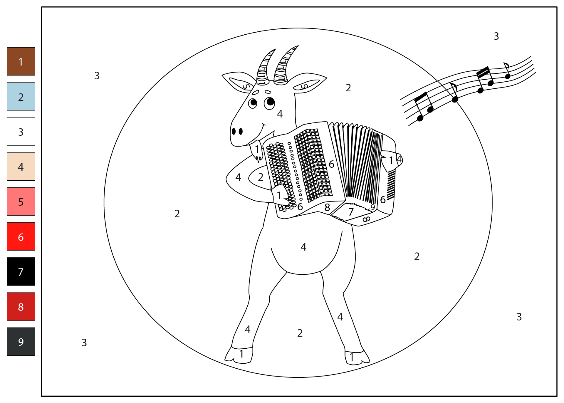 Desenho de Cabras para colorir
