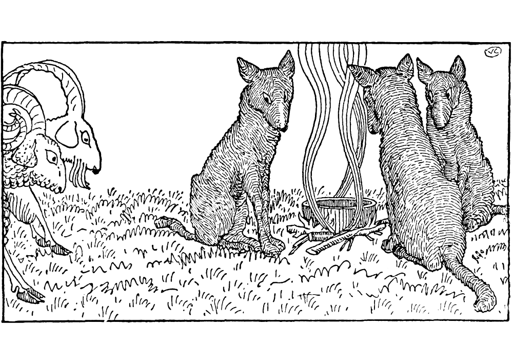 Desenho de Cabras para colorir