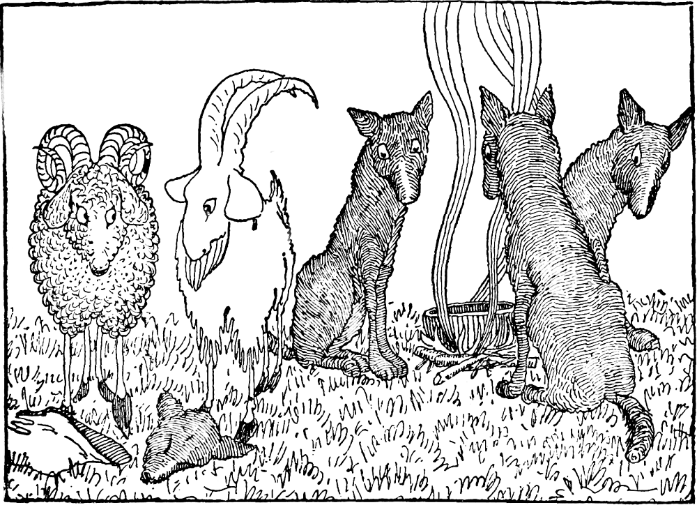 Desenho de Cabras para colorir