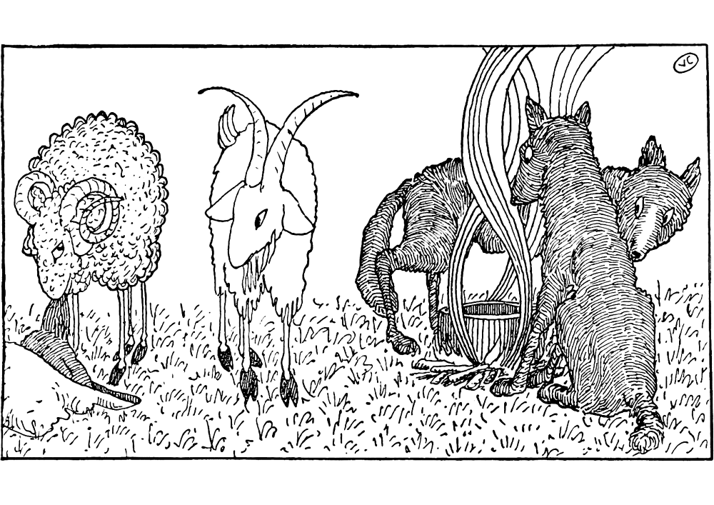 Desenho de Cabras para colorir