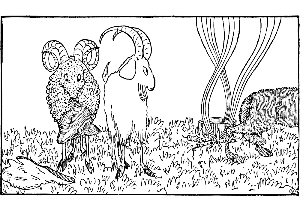 Desenho de Cabras para colorir