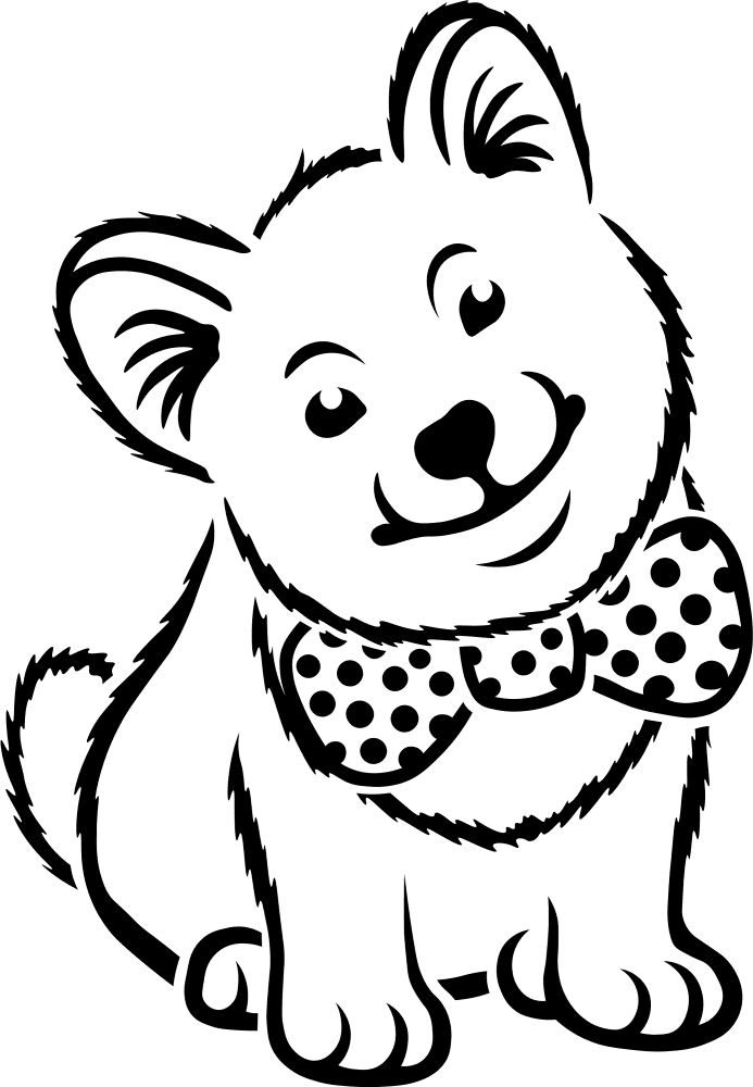 Desenho de Cachorros para colorir e imprimir: número 8