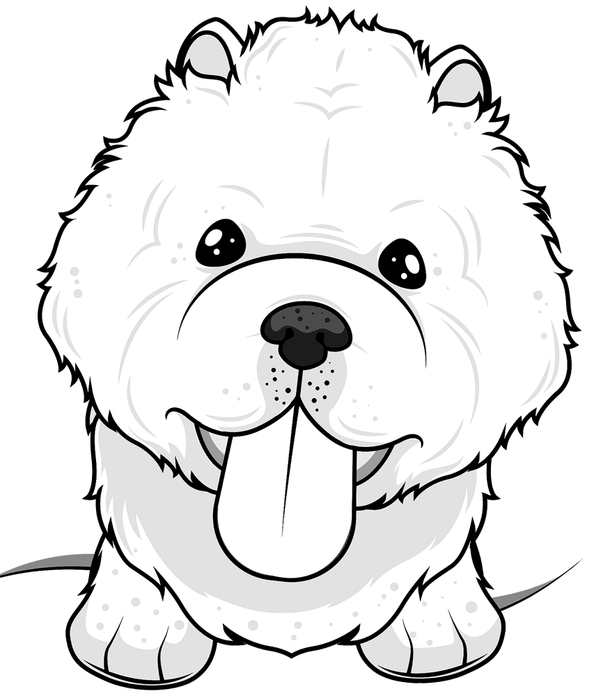 Desenho de Cachorros para colorir e imprimir: número 18