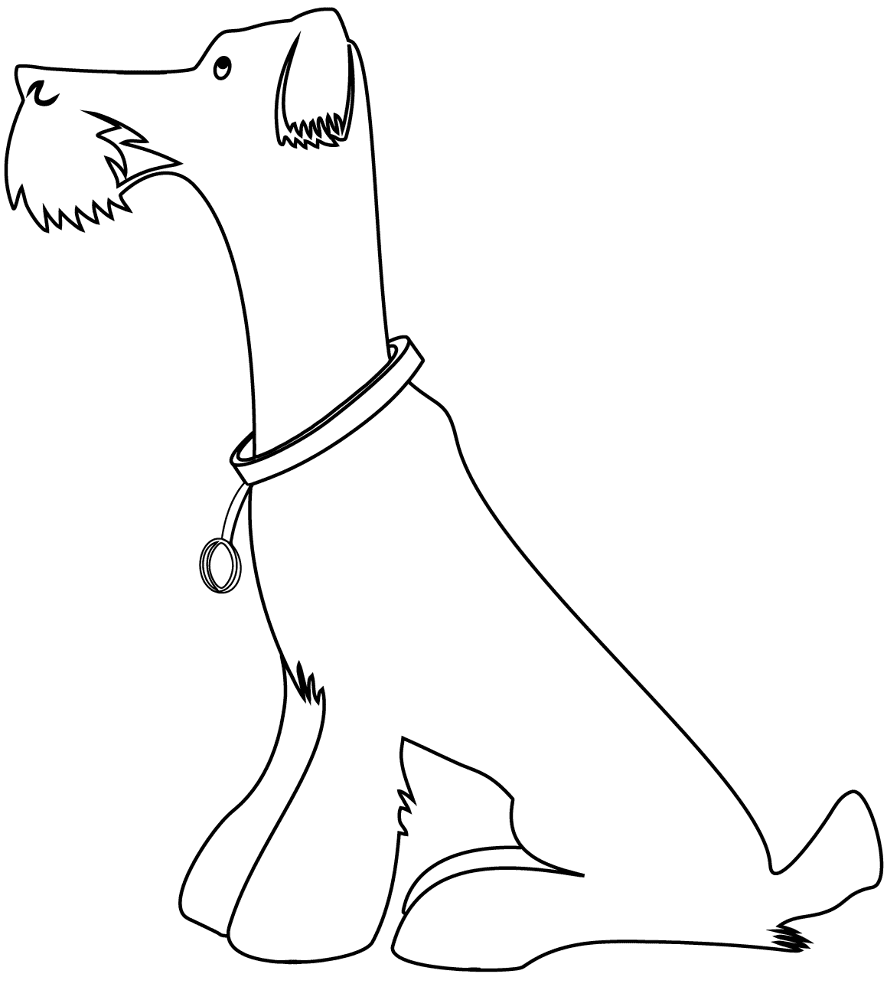 Desenho de Cachorros para colorir e imprimir: número 19