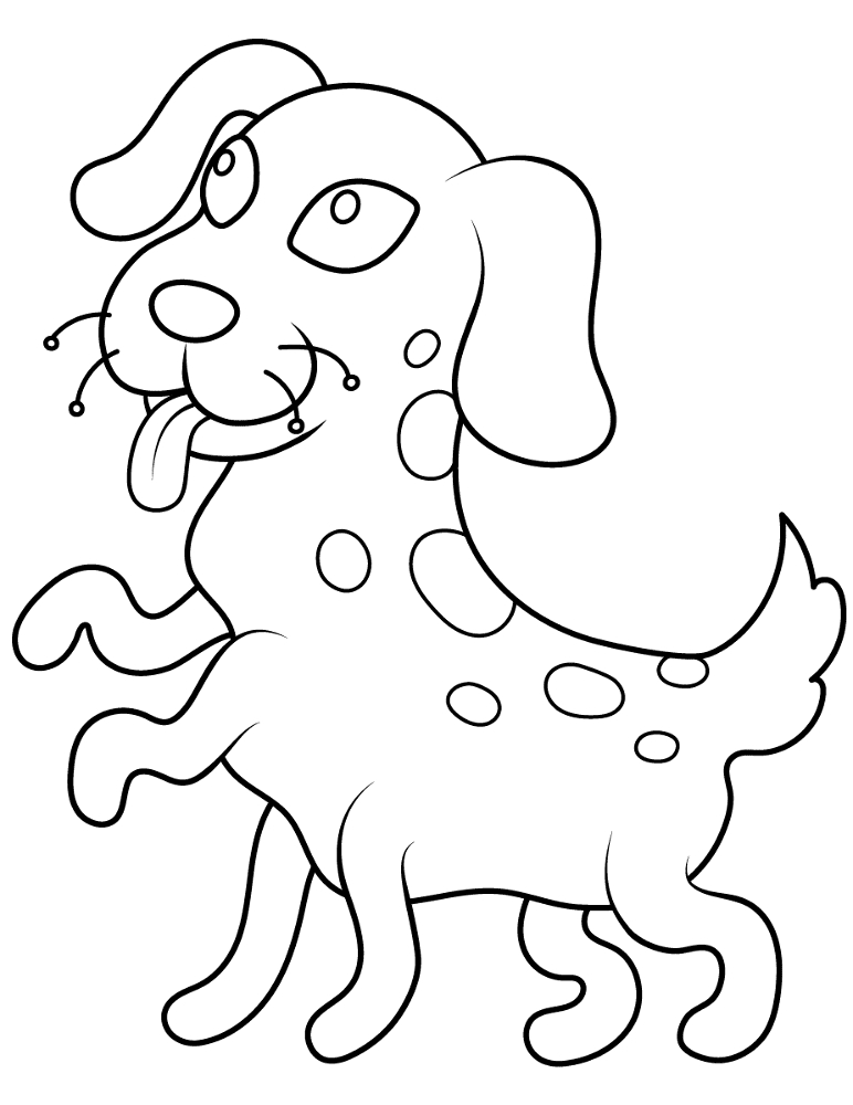 Desenho de Cachorros para colorir e imprimir: número 20