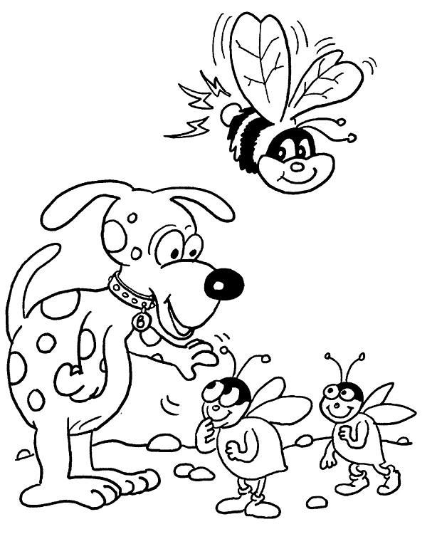 Desenho de Cachorros para colorir e imprimir: número 26