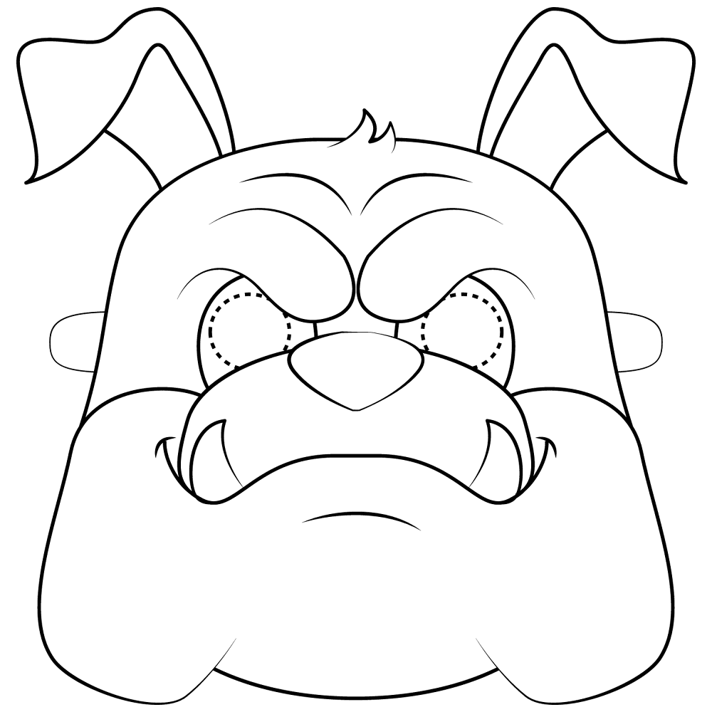Desenho de Cachorros para colorir e imprimir: número 32