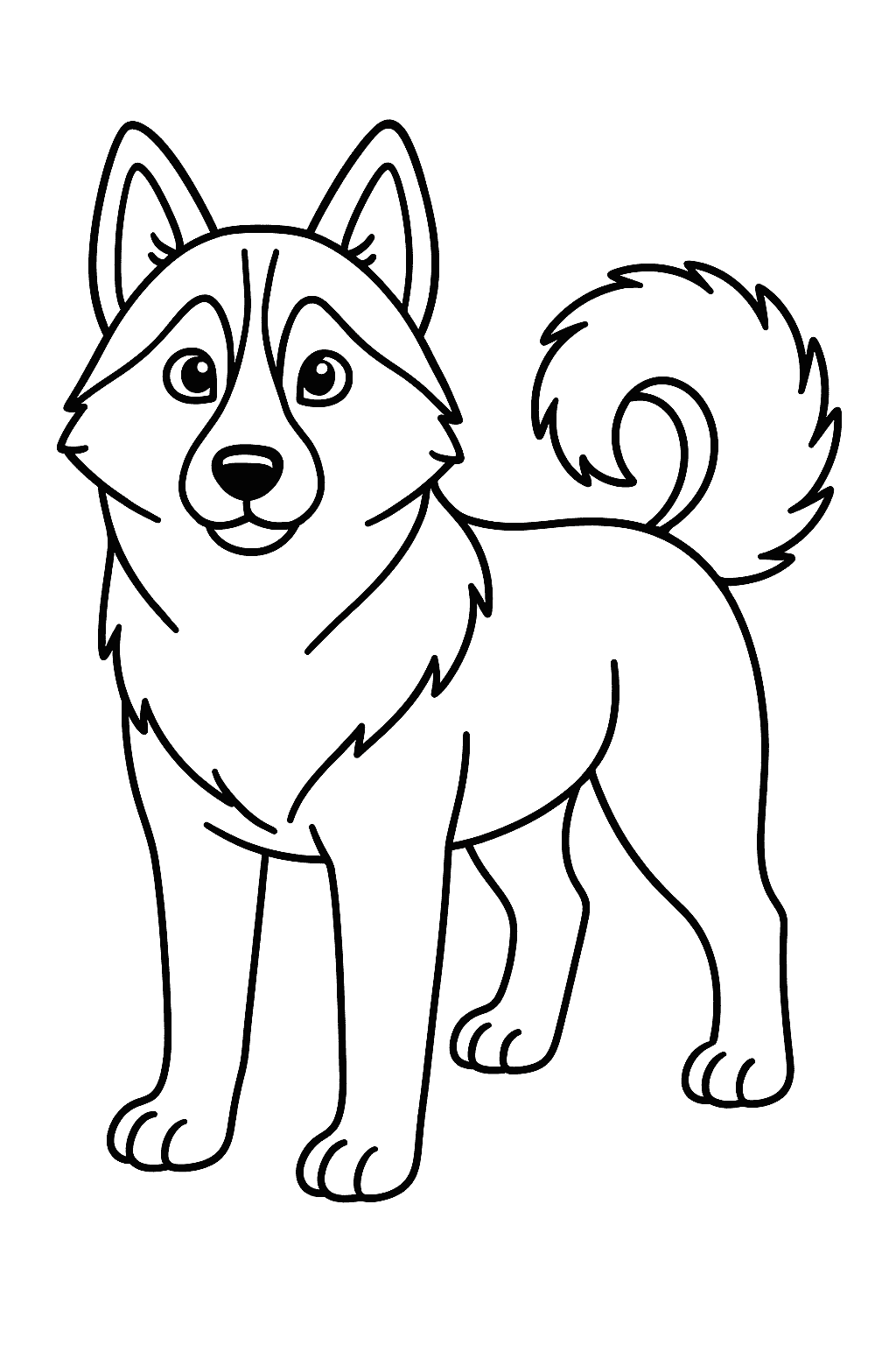 Desenho de Cachorros para colorir e imprimir: número 35