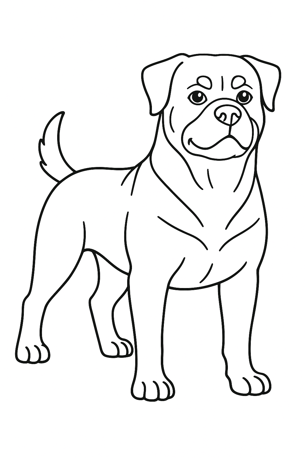 Desenho de Cachorros para colorir e imprimir: número 38