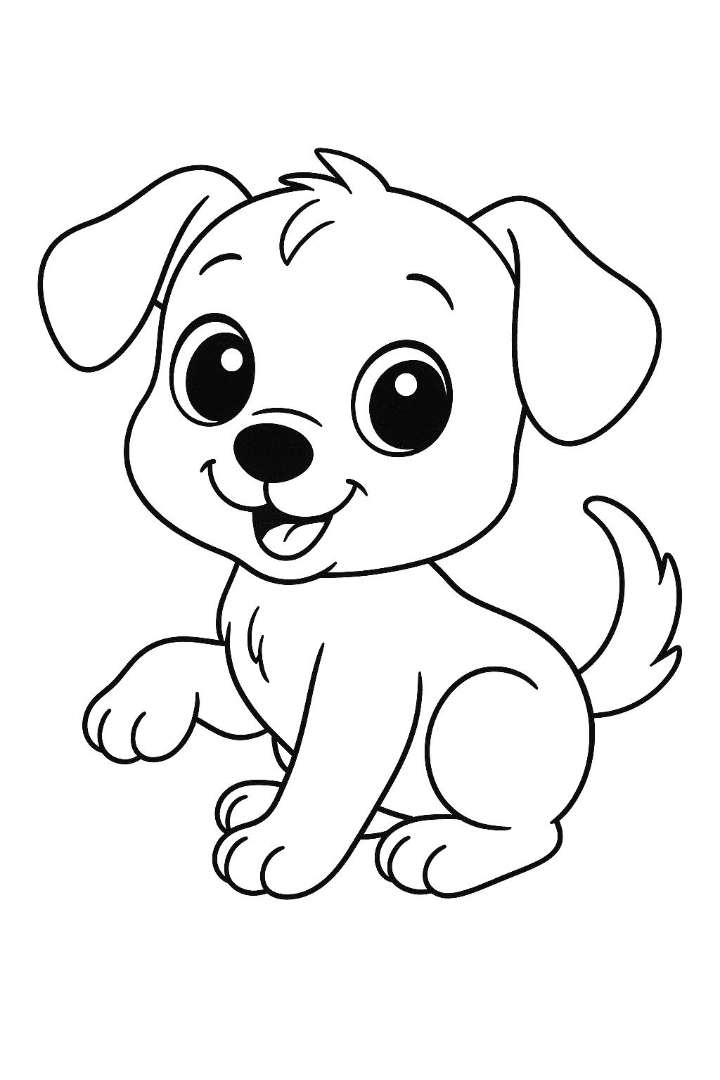 Desenho de Cachorros para colorir e imprimir: número 39