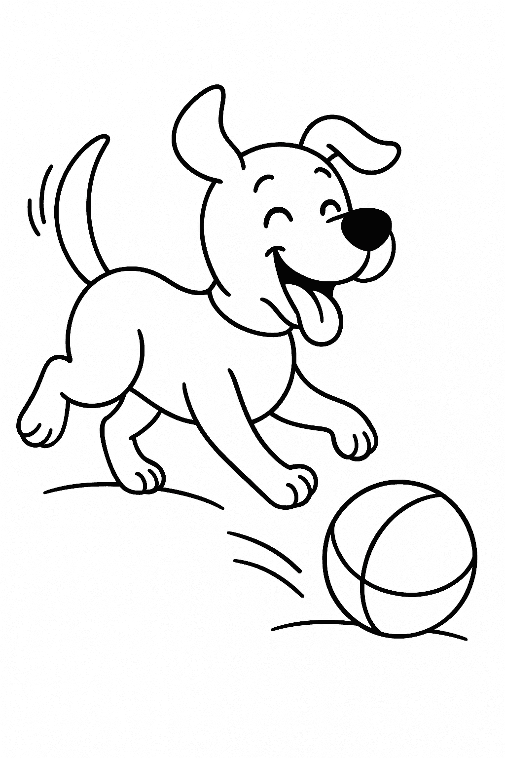 Desenho de Cachorros para colorir e imprimir: número 40