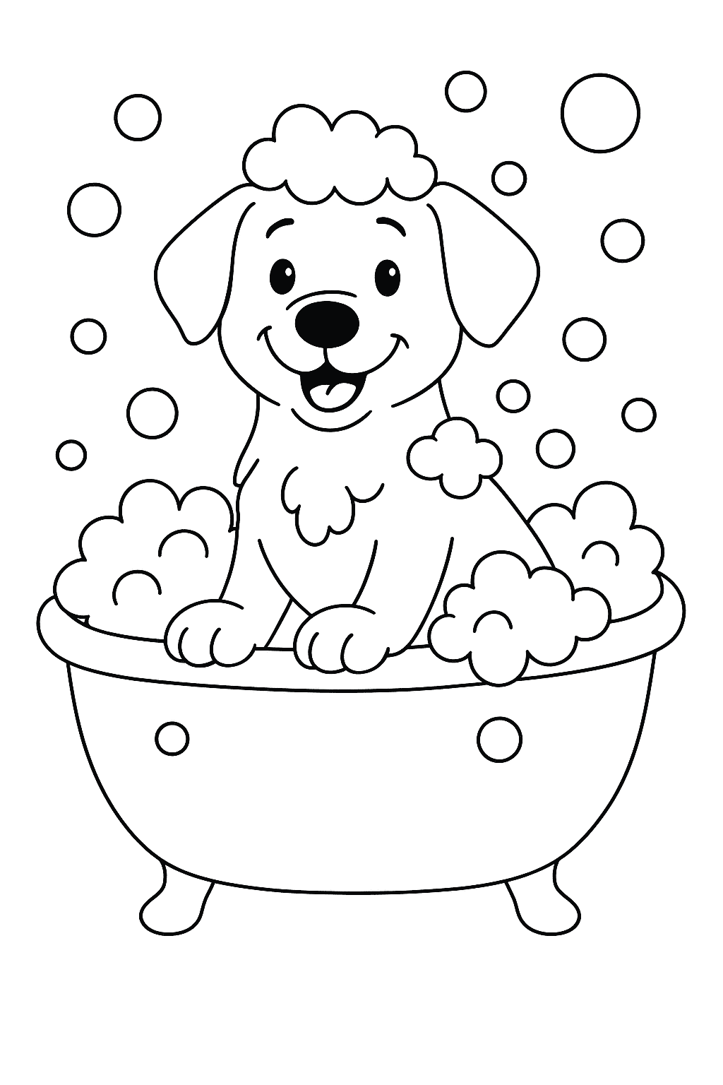 Desenho de Cachorros para colorir e imprimir: número 43