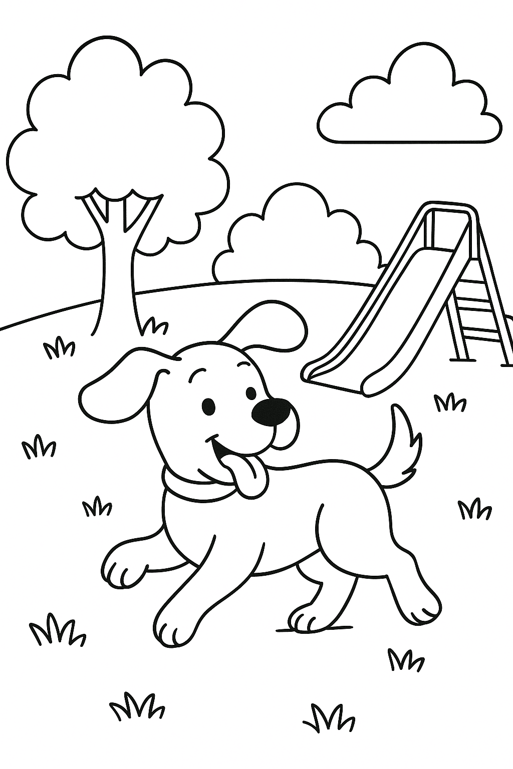 Desenho de Cachorros para colorir e imprimir: número 44
