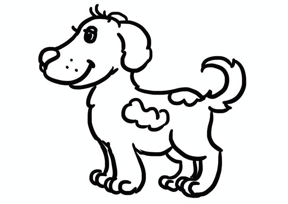 Desenho de Cachorros para colorir e imprimir: número 47