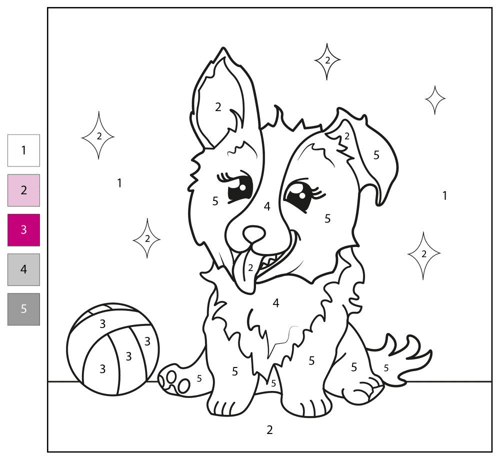 Desenho de Cachorros para colorir