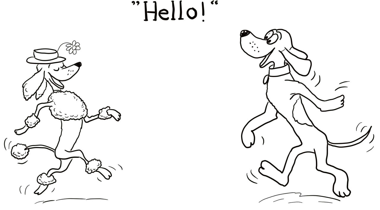 Desenho de Cachorros para colorir