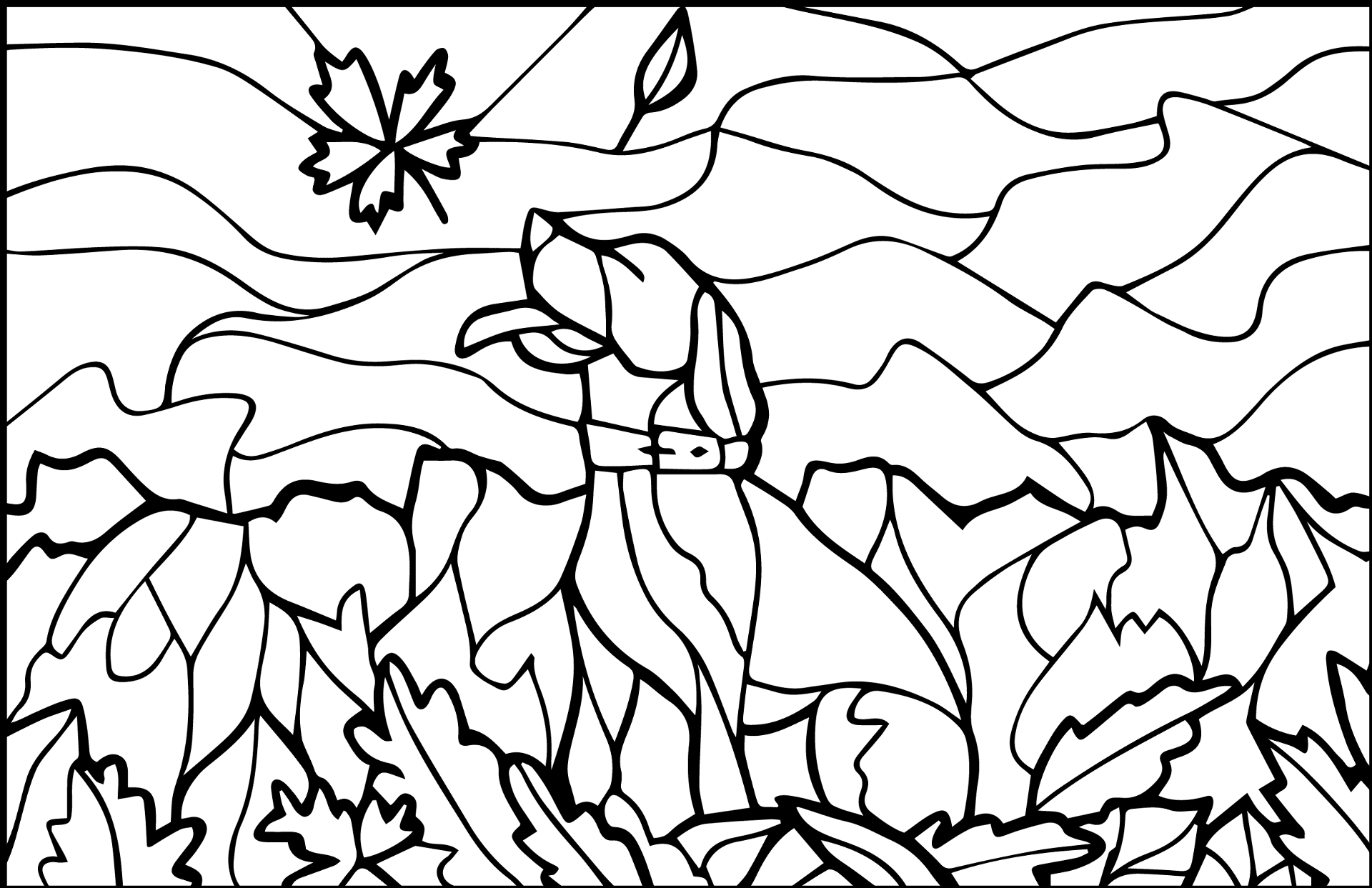 Desenho de Cachorros para colorir