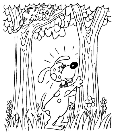 Desenho de Cachorros para colorir