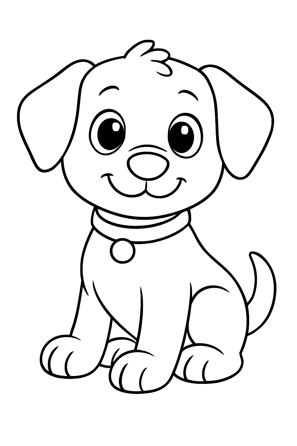 Desenho de Cachorros para colorir