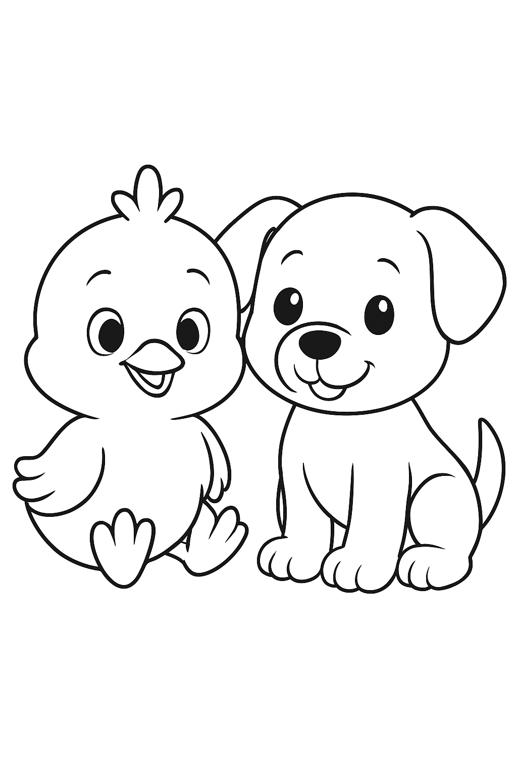 Desenho de Cachorros para colorir