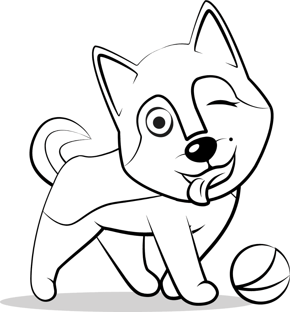 Desenho de Cachorros para colorir