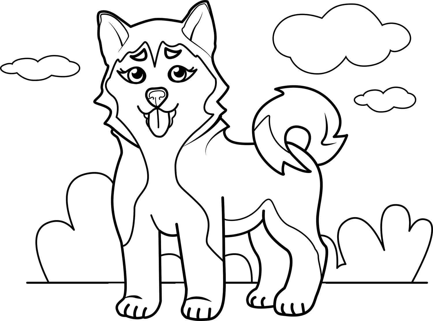 Desenho de Cachorros para colorir