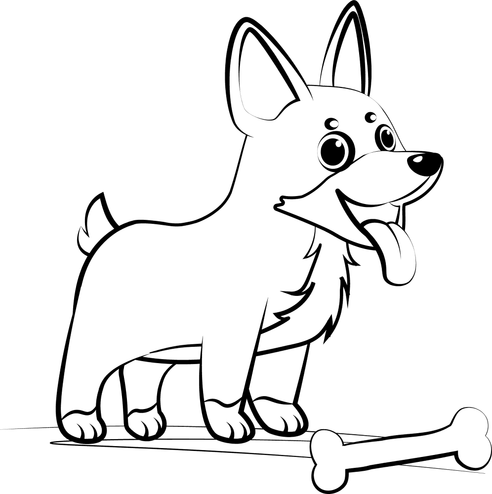 Desenho de Cachorros para colorir