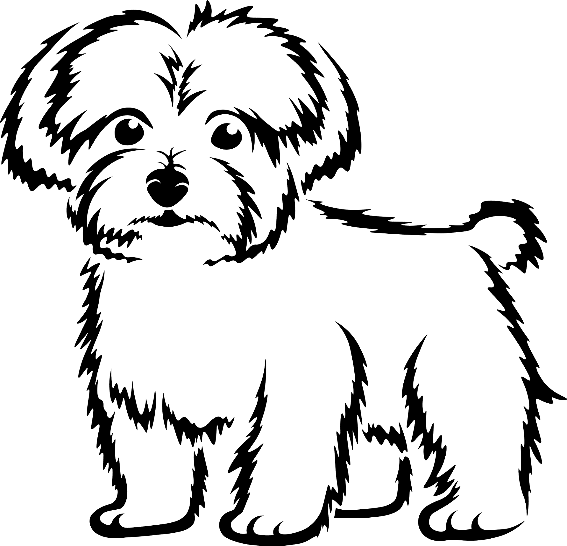 Desenho de Cachorros para colorir