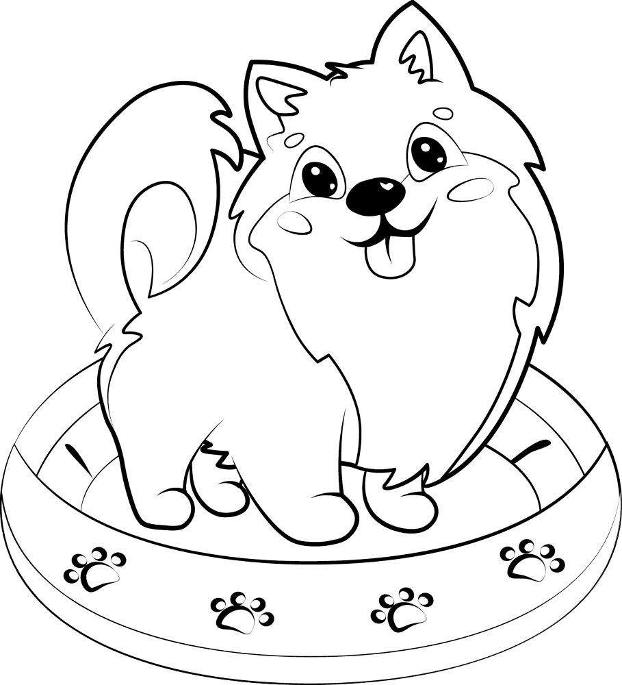 Desenho de Cachorros para colorir