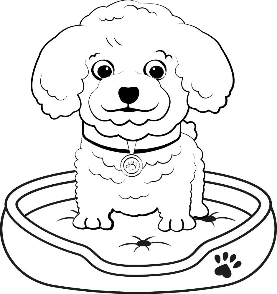 Desenho de Cachorros para colorir