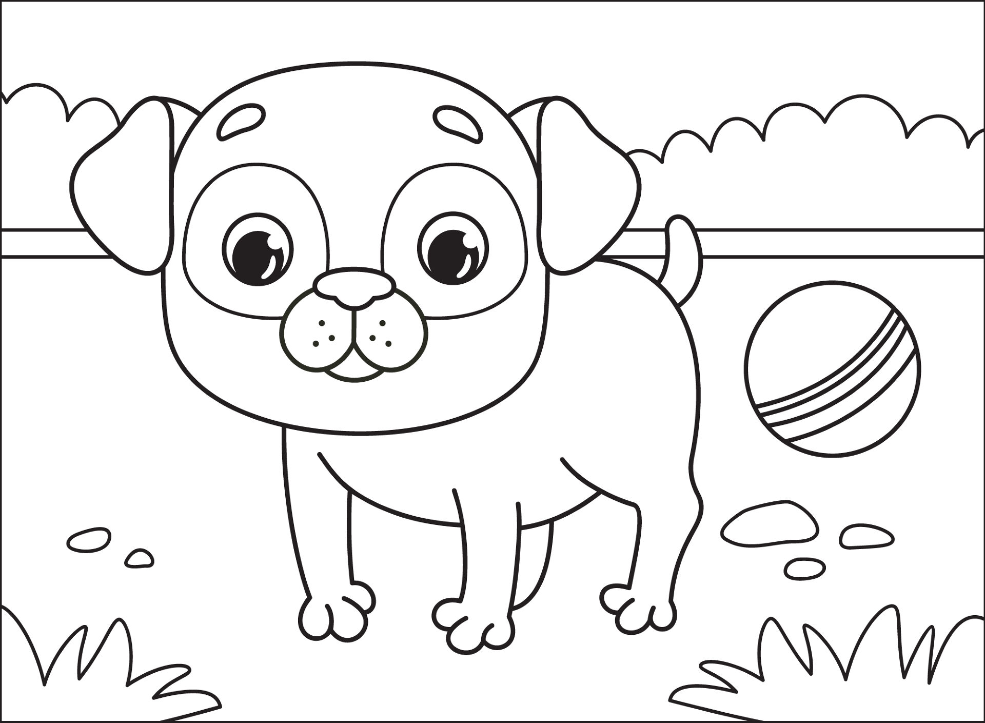 Desenho de Cachorros para colorir