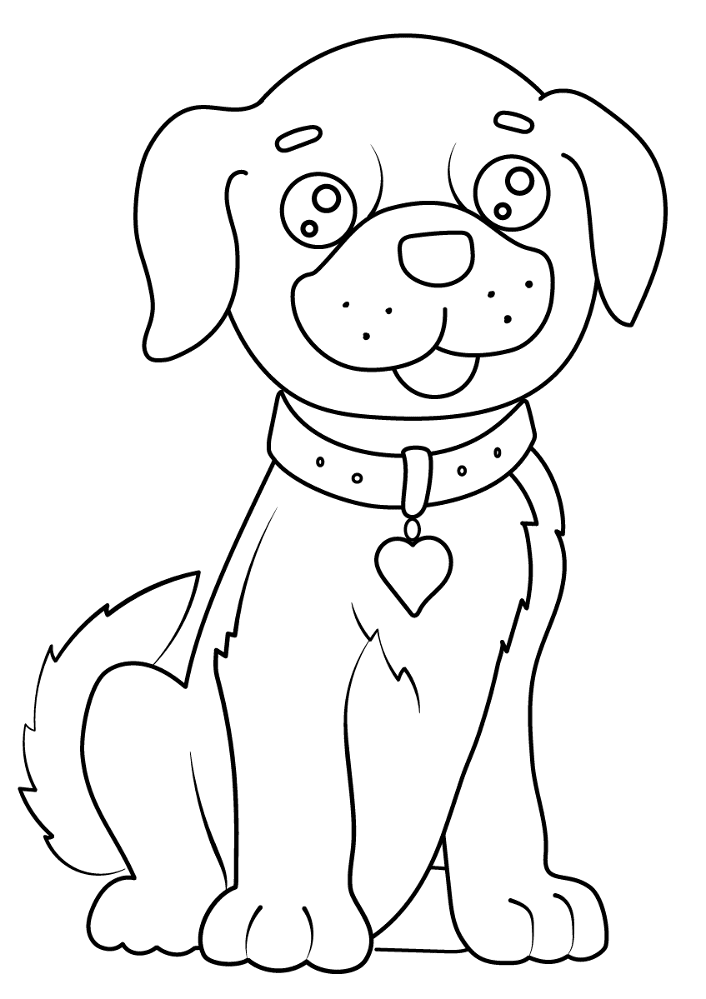 Desenho de Cachorros para colorir