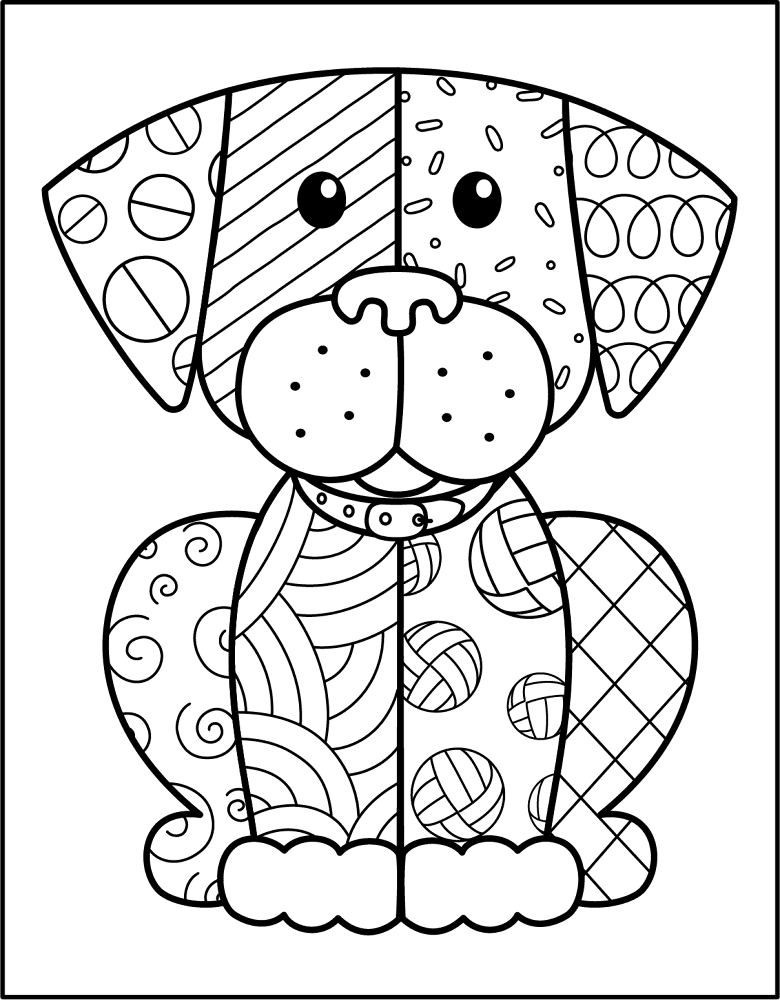 Desenho de Cachorros para colorir