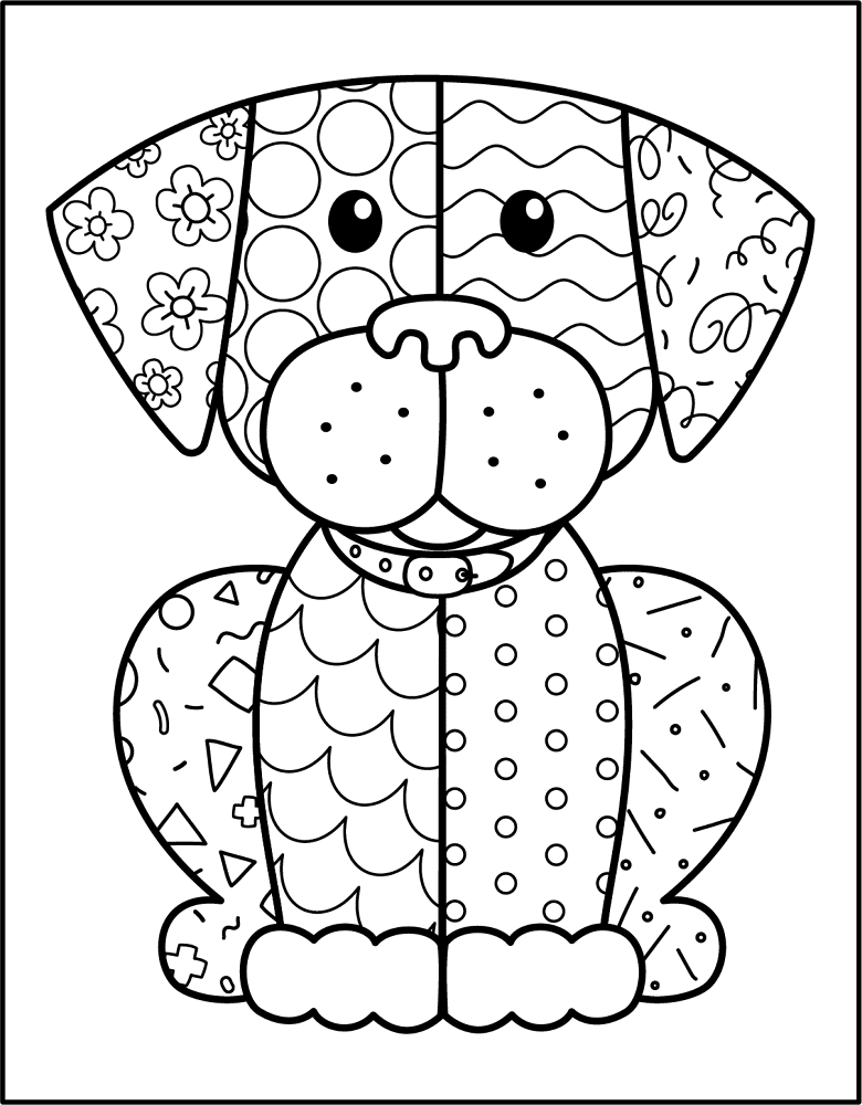 Desenho de Cachorros para colorir