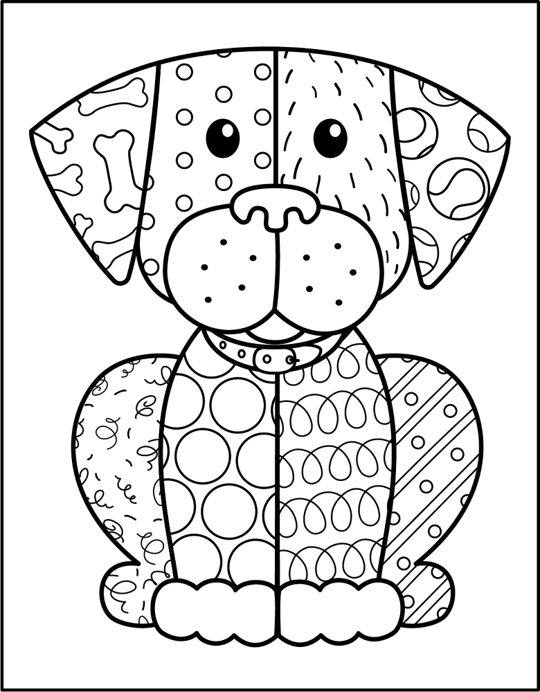 Desenho de Cachorros para colorir