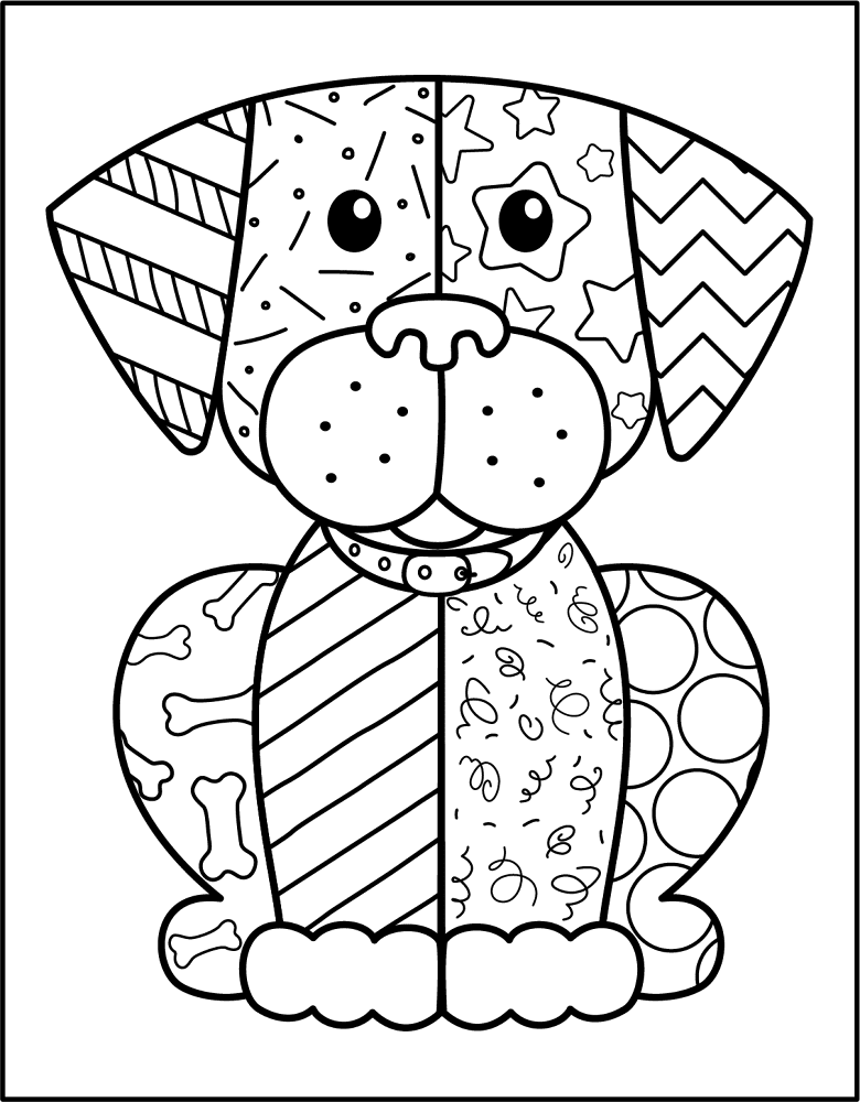 Desenho de Cachorros para colorir