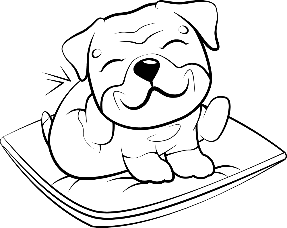 Desenho de Cachorros para colorir