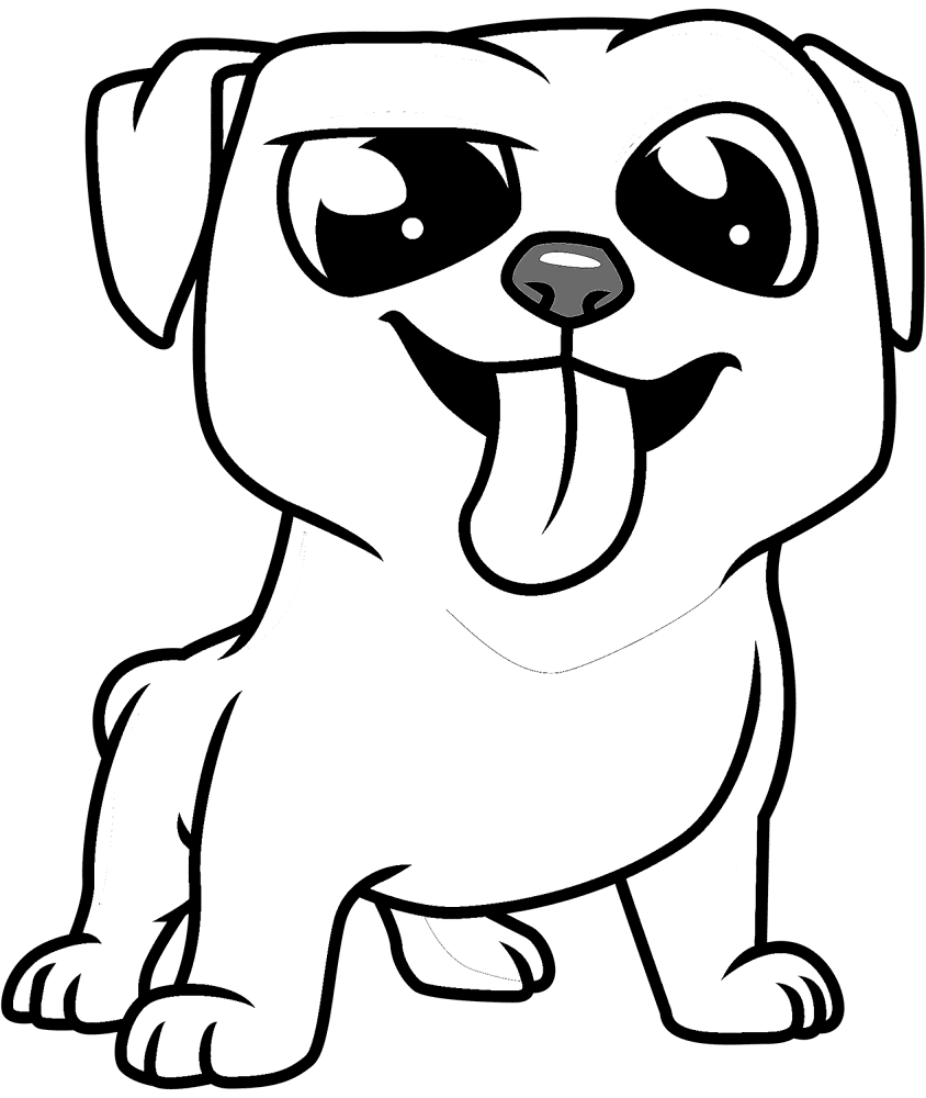Desenho de Cachorros para colorir