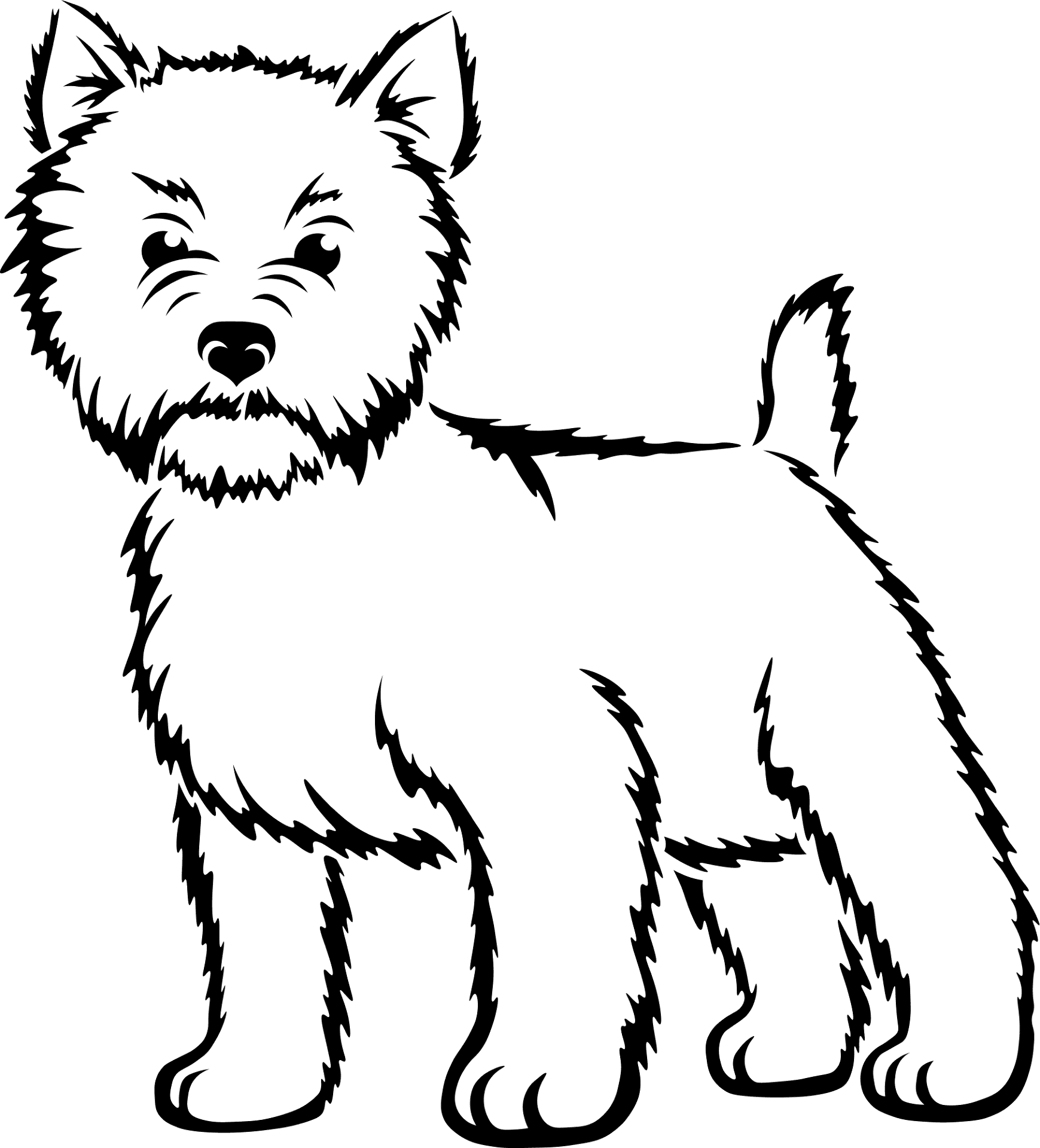 Desenho de Cachorros para colorir