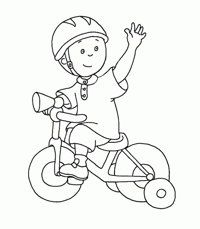 Desenho de Caillou para colorir e imprimir: número 10