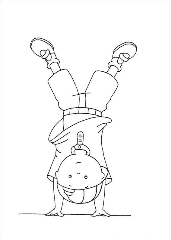 Desenho de Caillou para colorir e imprimir: número 11
