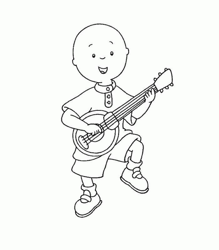 Desenho de Caillou para colorir e imprimir: número 20